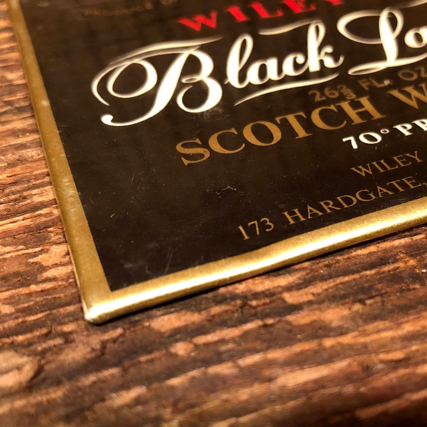 Vintage Wiley's Black Label Scotch Whisky