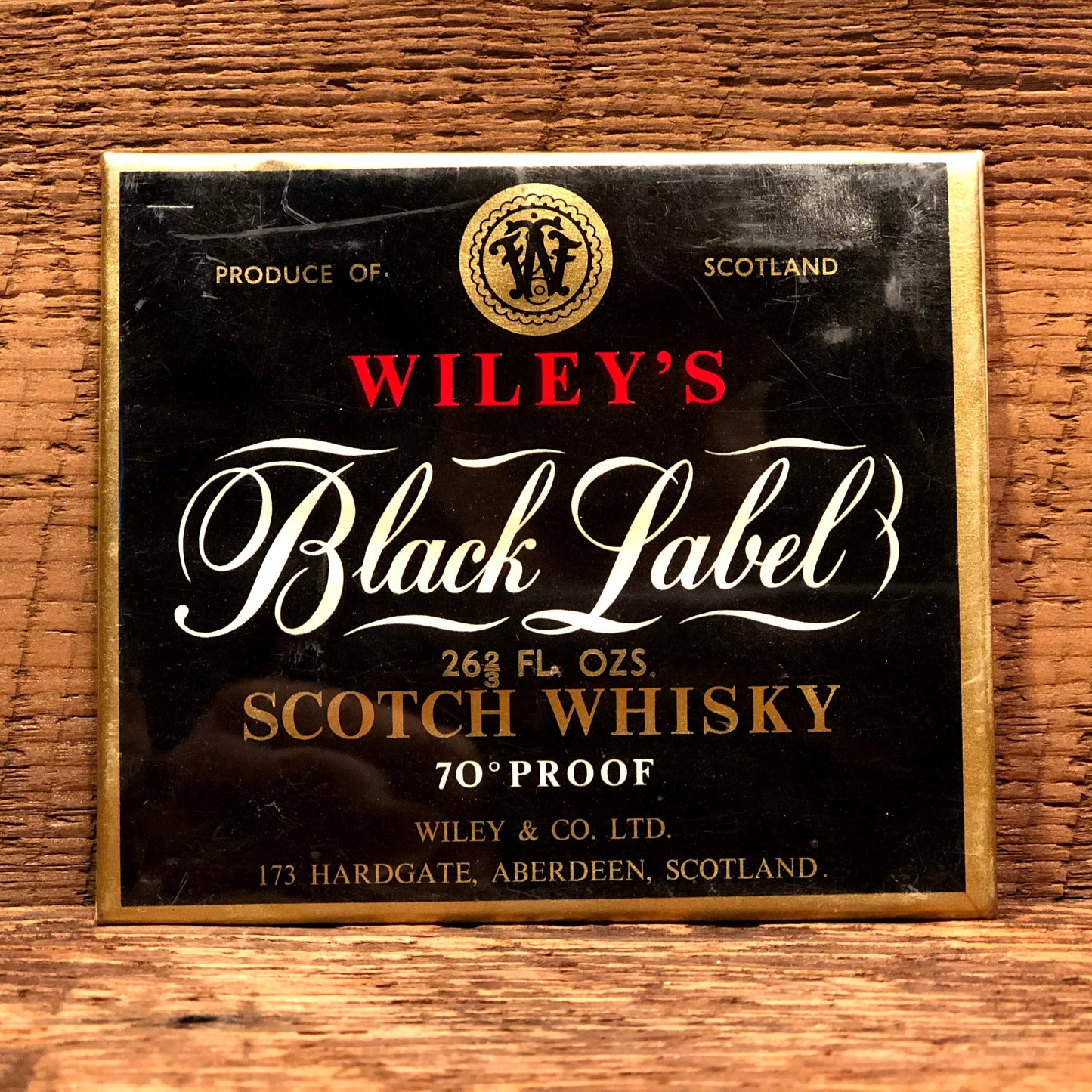 Vintage Wiley's Black Label Scotch Whisky